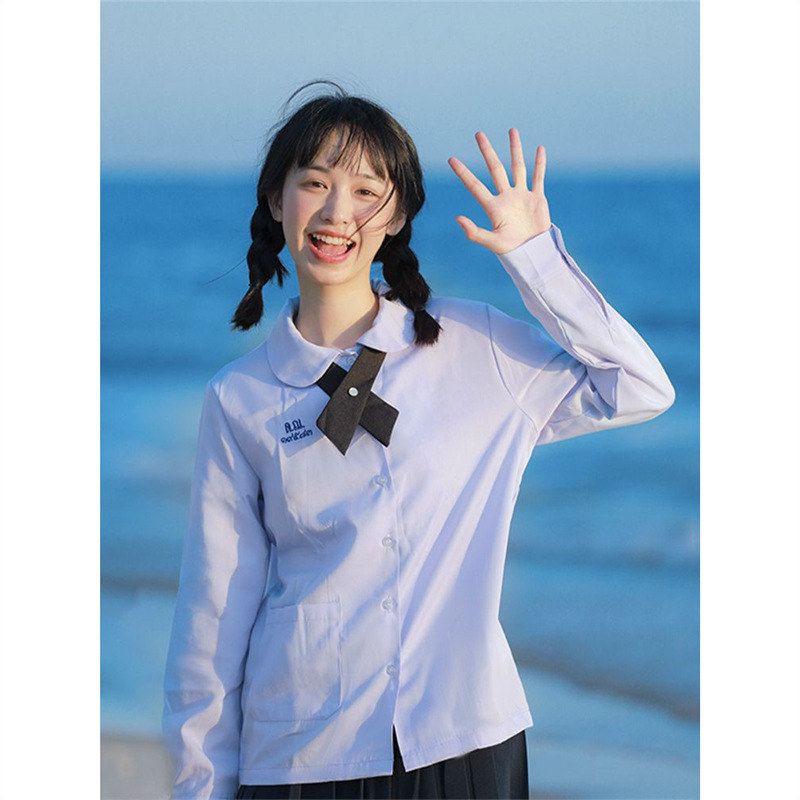 jk制服女学院风衬衫裙子泰国泰式校服娜诺全套高中生毕业班服套装
