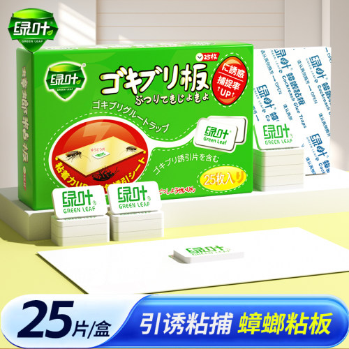绿叶正品蟑螂粘板诱捕除蟑家用