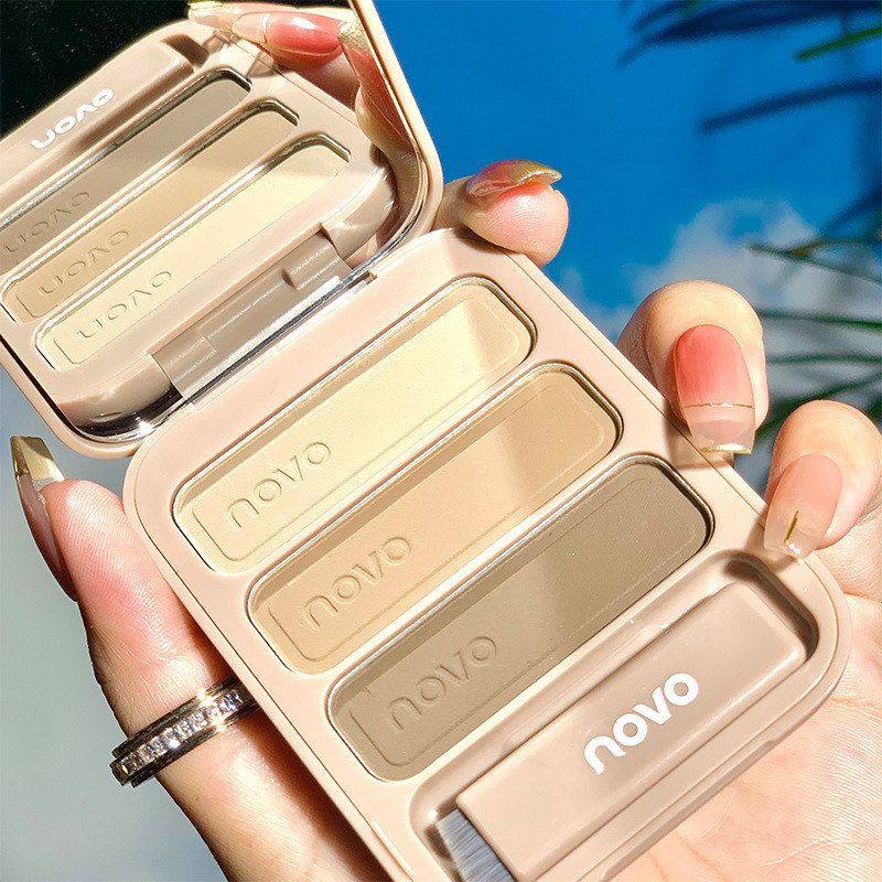 正品5345NOVO触感持妆防汗三色立体高光一盒柔滑粉质多用修容细腻,彩妆/香水/美妆工具,眉笔/眉粉/眉膏,淘宝优惠券,粉丝福利购,淘宝优惠卷