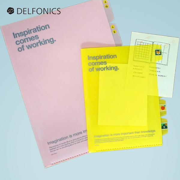Delfonics 5层五层分类收纳整理多层索引文件夹资料册 学生办公用
