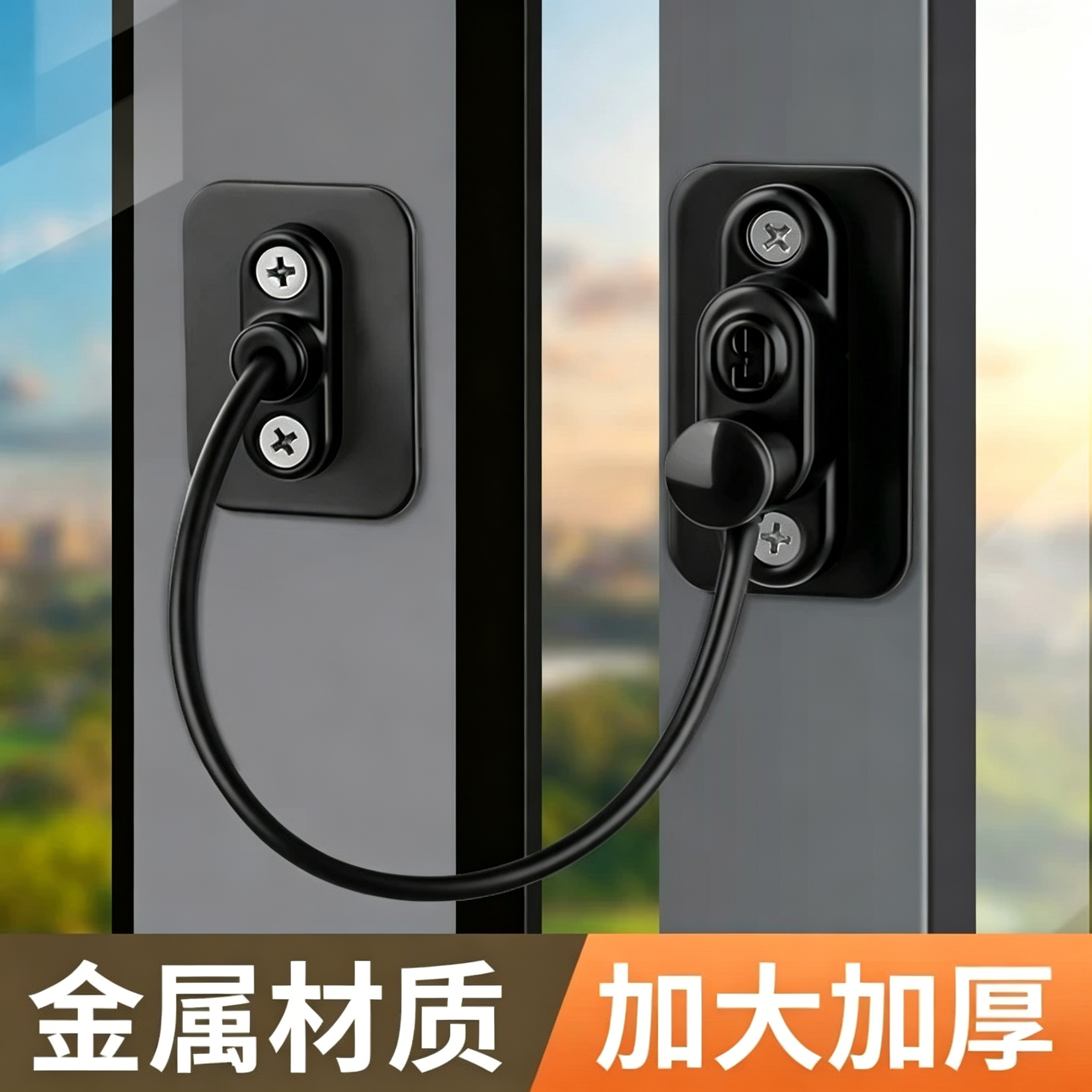 窗锁儿童安全锁高层推拉窗限位器门窗户防风固定器内开窗窗户锁扣