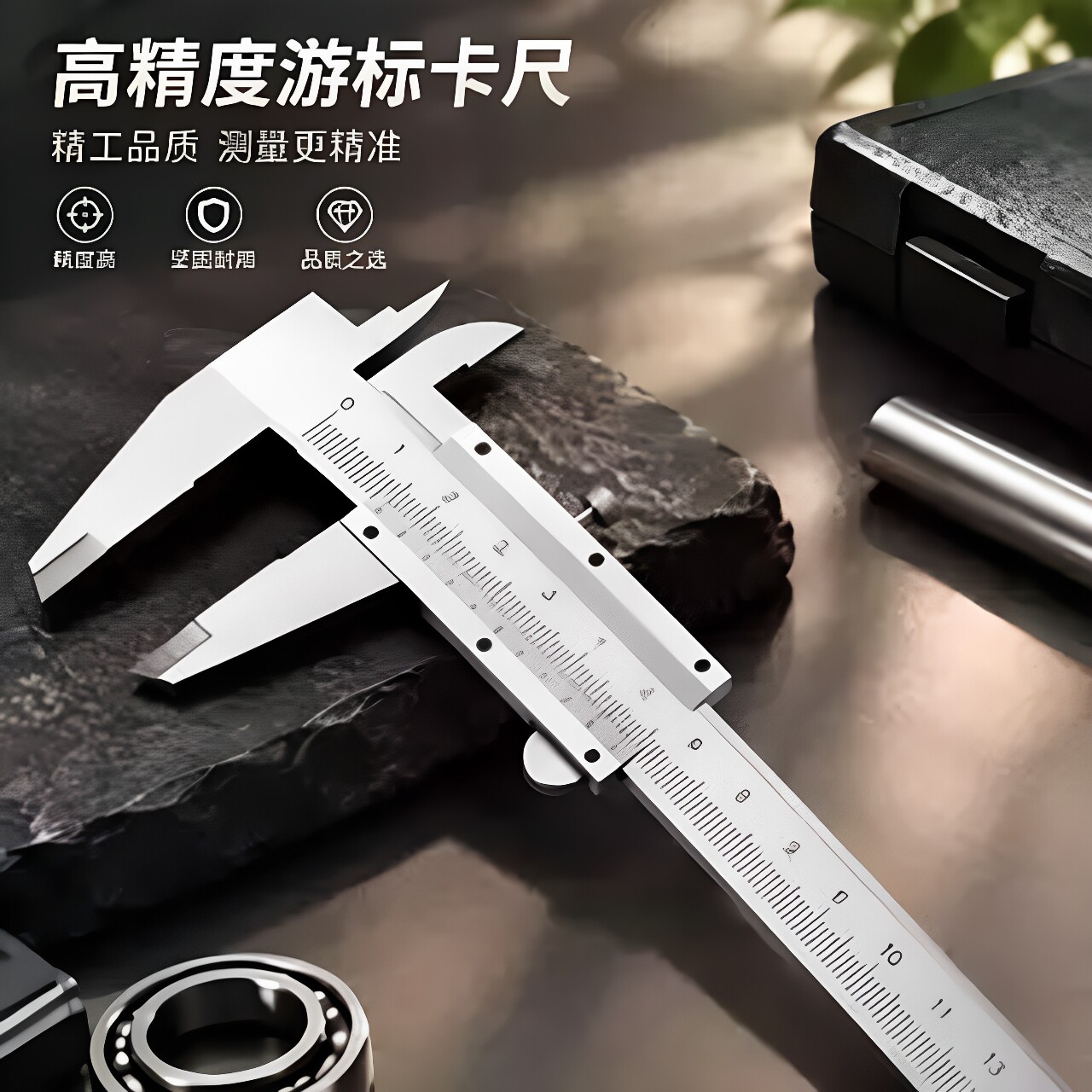 高精度碳钢游标卡尺高精度工业级珠宝小型蓝牙油标高度尺家用卷尺