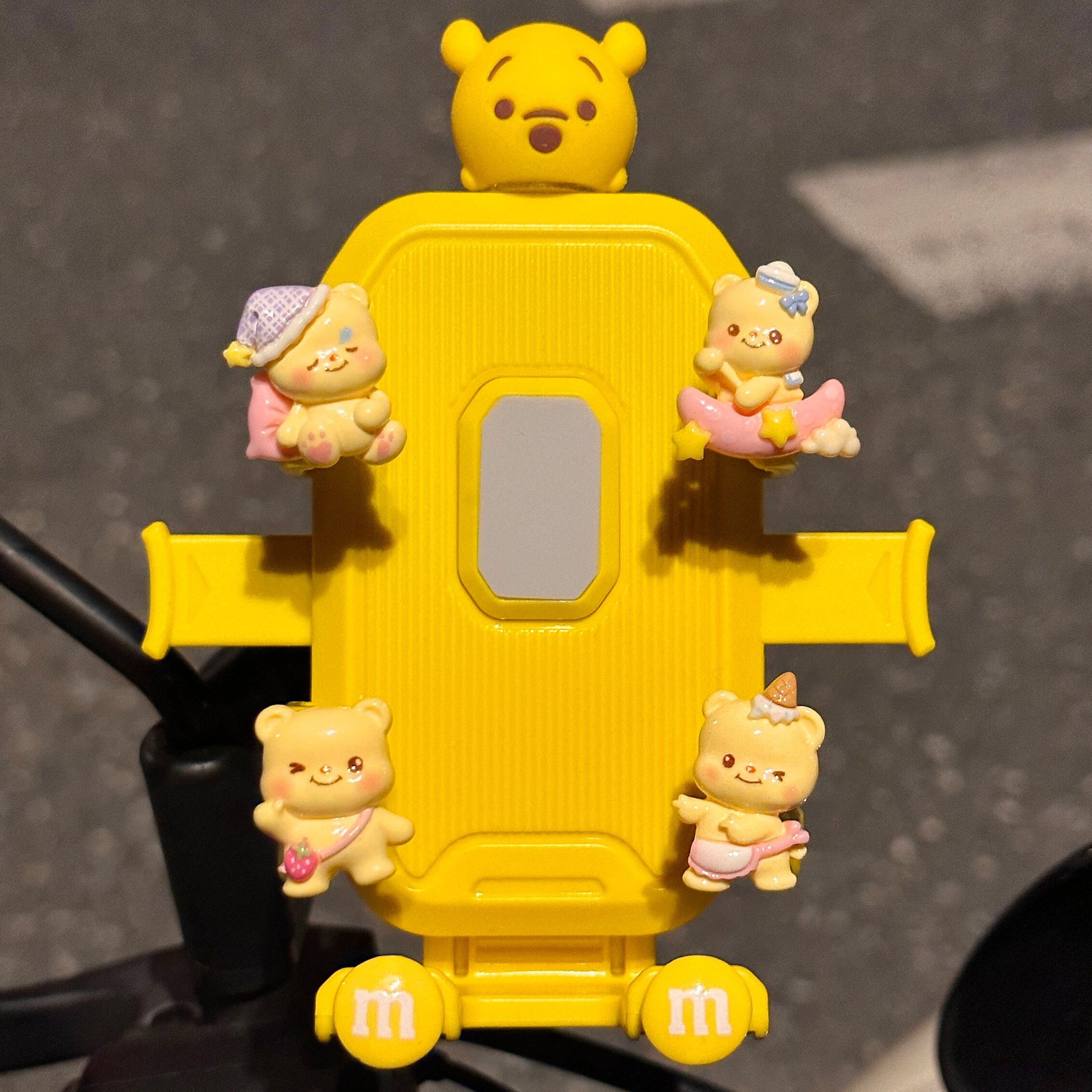 黄油小熊可爱女电动自行车手机支架外卖骑手防震防抖摩托车公路车