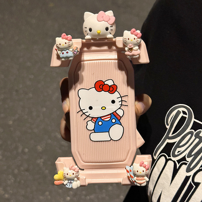 可爱凯蒂猫电动车手机支架防抖自行车摩托车骑行导航支架遮阳防雨