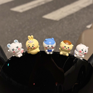 吉伊卡哇电动车装饰小配件可爱汽车中控台卡通公仔车载摆件治愈系