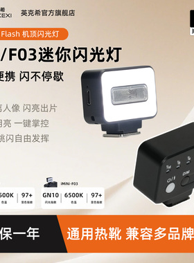 英克希F02F03迷你闪光灯微单相机专用外置热靴灯适用索尼富士佳能尼康理光通用便携专业小型机顶灯打光灯