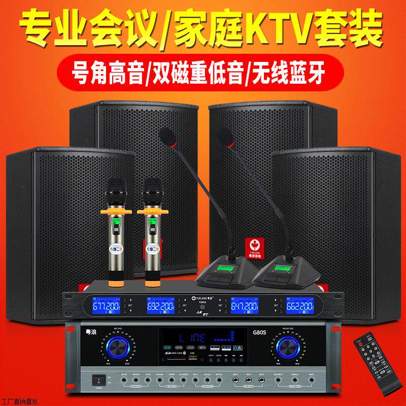 K88寸专业中小型会议室音响套装舞蹈教学培训室专用家庭ktv卡拉ok