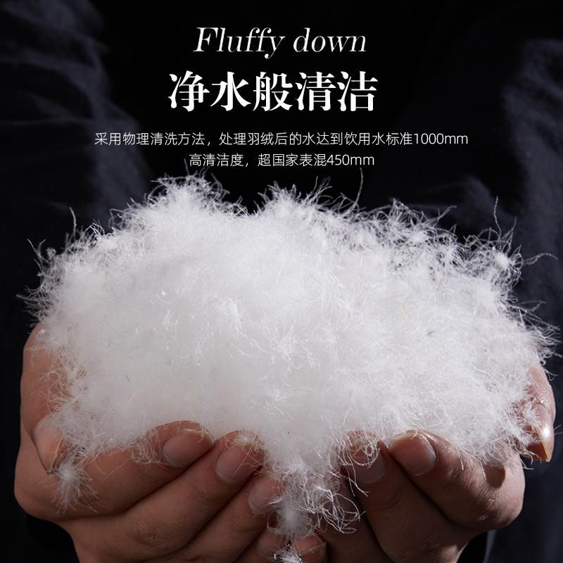 大朵纯白绒90白鸭绒新国标高蓬松水洗羽毛制被现TKF羽充原制衣料