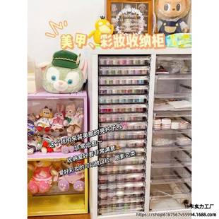 美甲店甲油胶收纳柜彩妆分整 V类林7美甲查看详情柜展示A柜抽屉式