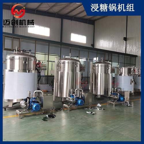 蜜枣黄桃果脯蜜饯浸渍设备真空浸糖锅机组化糖浸渍腌渍一体罐