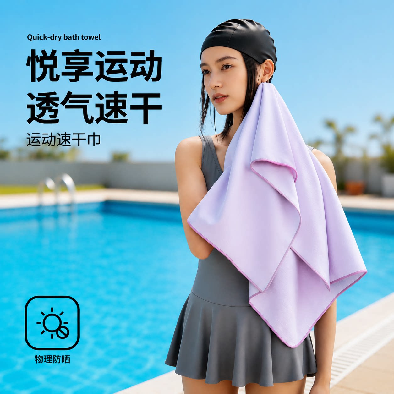 速干浴巾游泳毛巾沙滩巾专用成人女运动吸水保暖便携健身温泉浴袍