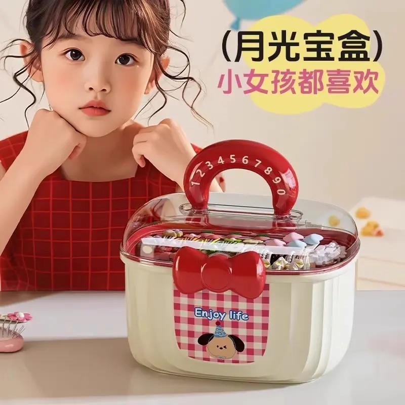 多巴胺儿童发饰收纳盒大容量小女孩发夹发箍饰品盒发卡抓夹收神器