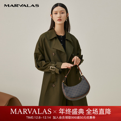 曼德诗翻领秋季新款高级感风衣