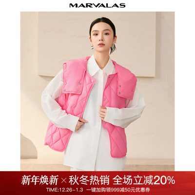 曼德诗通勤短款羽绒马甲