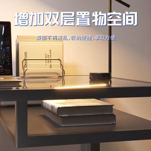 电脑桌家用玻璃透明现代简约出租屋小户型简易学习办公写字书桌子
