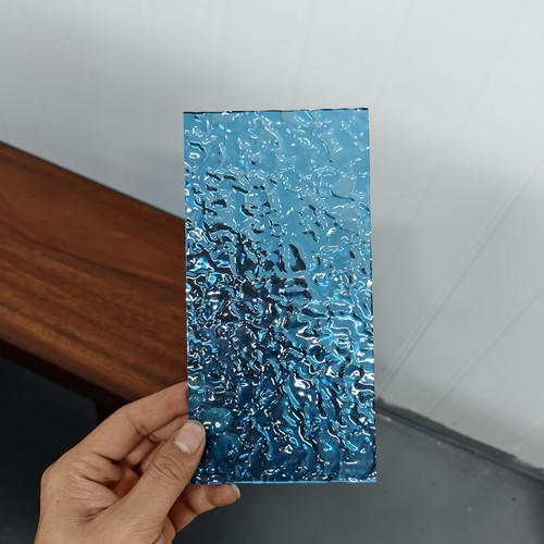 蓝色水波纹亚克力板定制彩色厂家