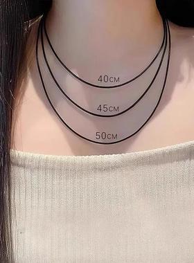 配黄金吊坠挂绳黑色编绳项链女小皮绳配链挂件男腊皮绳子颈链配件