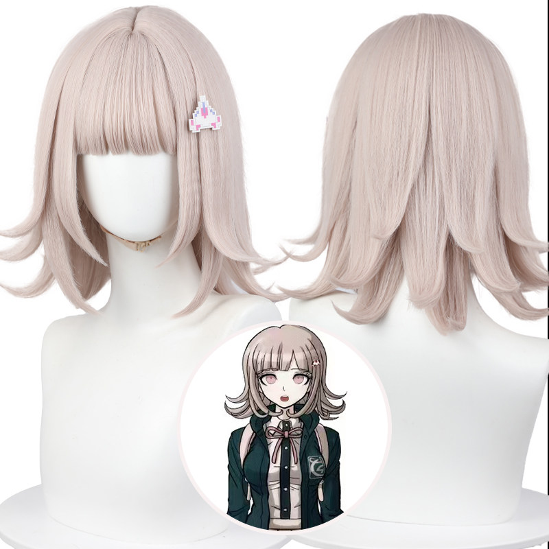 现货 弹丸论破2 七海千秋cosplay假发  反翘收脸