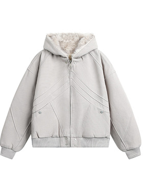 MADEEXTREME 剪裁帆布座山雕棉服外套男女冬季美式仿兔毛加绒夹克