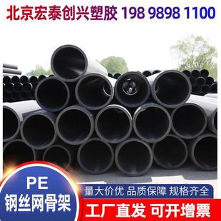 HDPE钢丝网骨架复合管消防水管PE电熔自来水管给水管pe钢丝塑料管