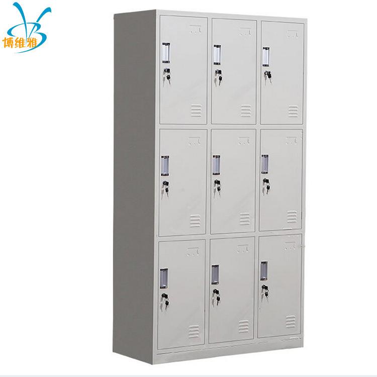 香河办公家九门铁具皮更衣柜浴室柜衣BWY-20019换门员工储物柜