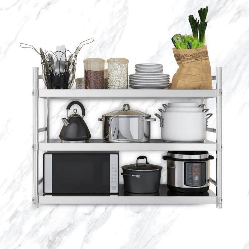 不锈钢置物架二层厨房墙微波炉架吊柜挂墙壁碗架货架储物锅架,厨房/烹饪用具,抹布架/厨房清洁收纳架,淘宝优惠券,粉丝福利购,淘宝优惠卷