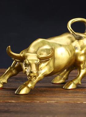 厂家 铜牛摆件 登高牛华尔街铜牛旺市牛办公室礼品