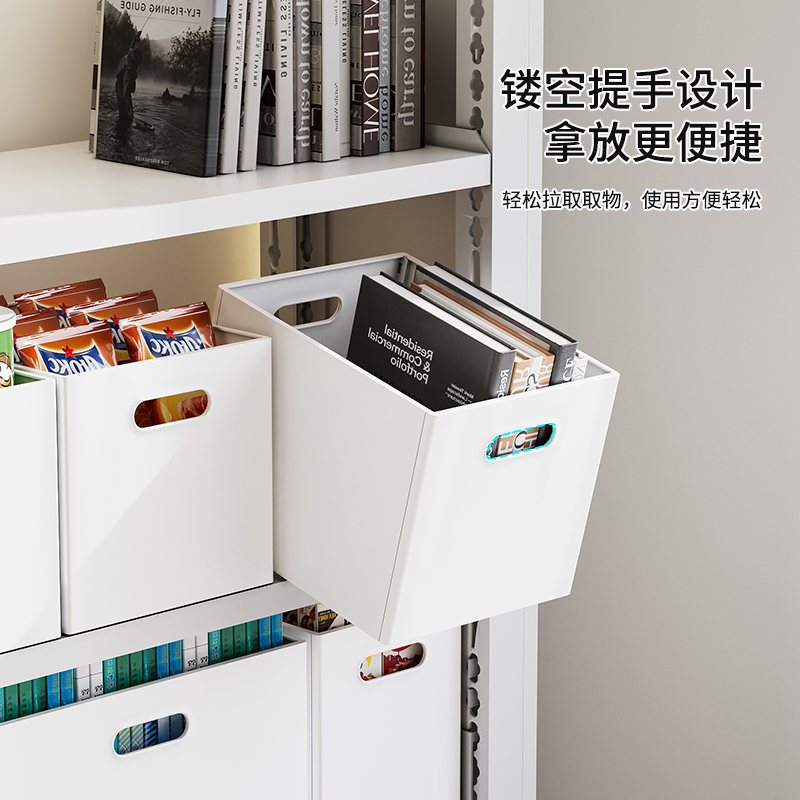 可折叠方形直角书架收纳盒有盖