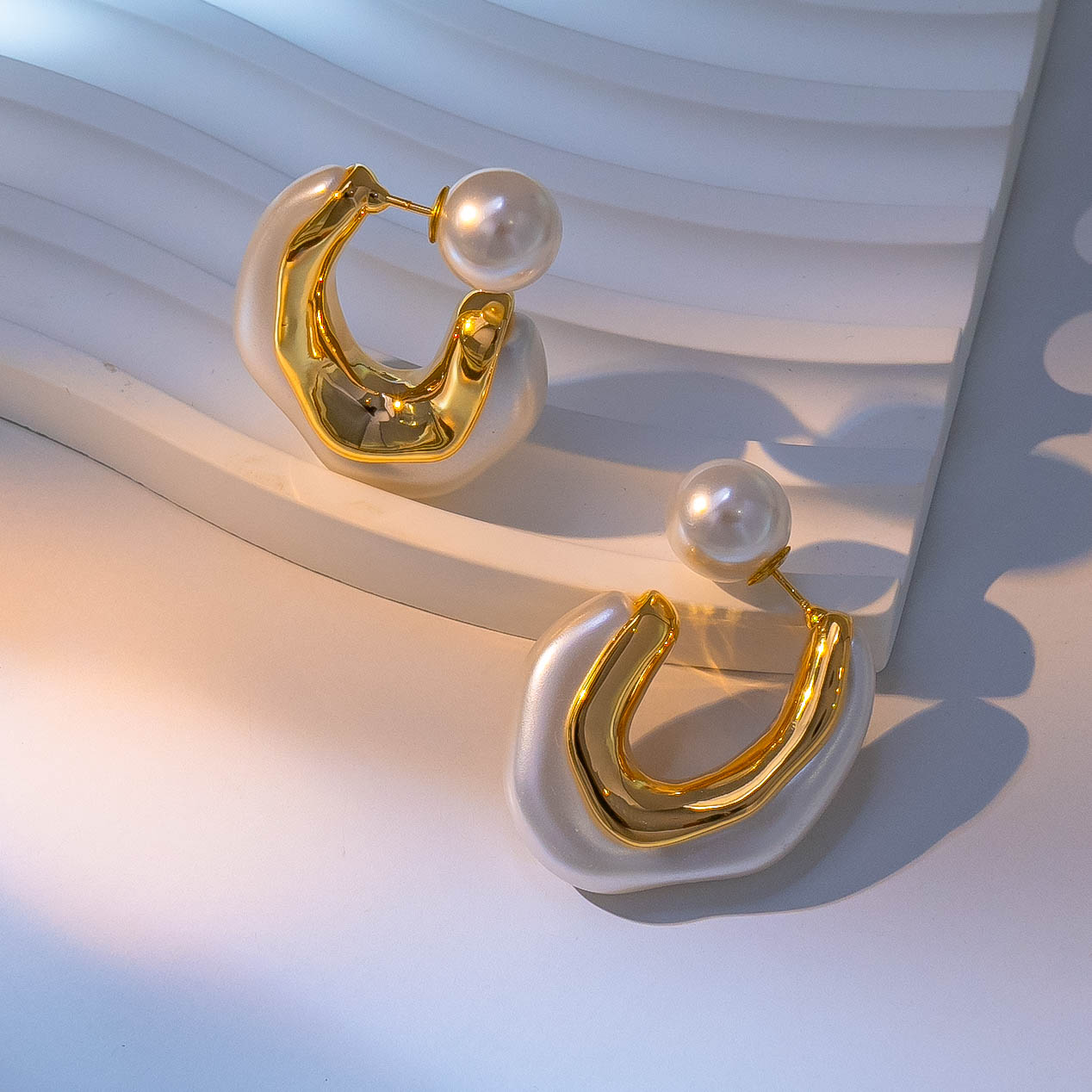 铜合金耳环前后款气质百搭时尚