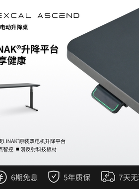 Ascend E3环保桌板黑色LINAK电机120公斤大承重入门首选快装设计