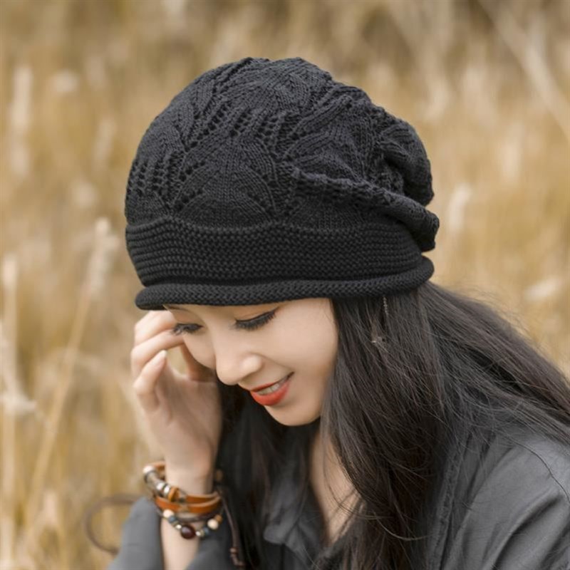 Balaclava Women's Knitted Hat ScarfG Caps Neck Warmer Winter