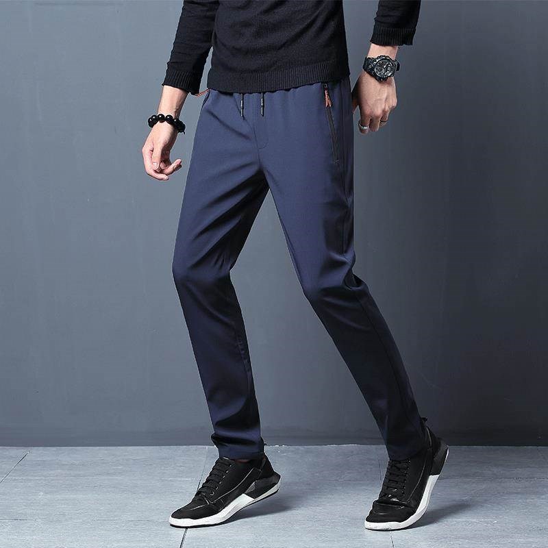 man slacks Thin trim pants Pyure cotton Cloth trouser for me