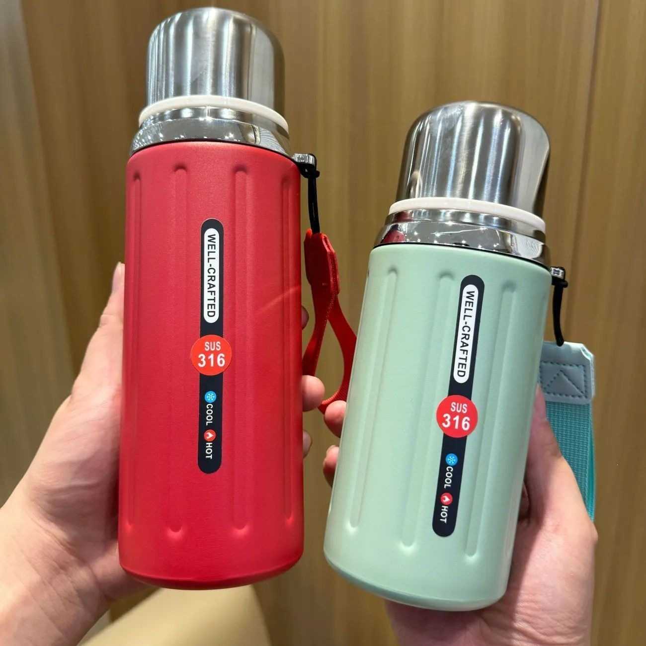 新款316不锈钢保温杯大容量水杯