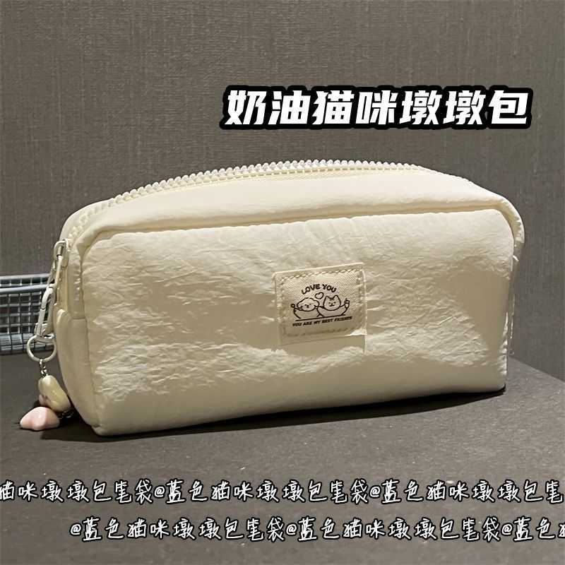 奶油白猫咪墩墩包笔袋ins高颜值