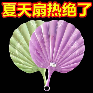 仿玉貝殼扇加厚耐用超涼快古風扇子蒲扇高檔手搖扇廣場舞配件 新款