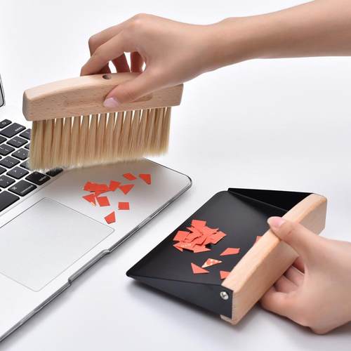 桌面扫把簸箕套装家用宠物迷你扫把电脑键盘2件套清洁刷跨境货源