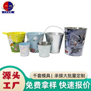 厂家供应小铁桶 可拿样 圆形马口铁手提金属包装 镀锌铁冰桶