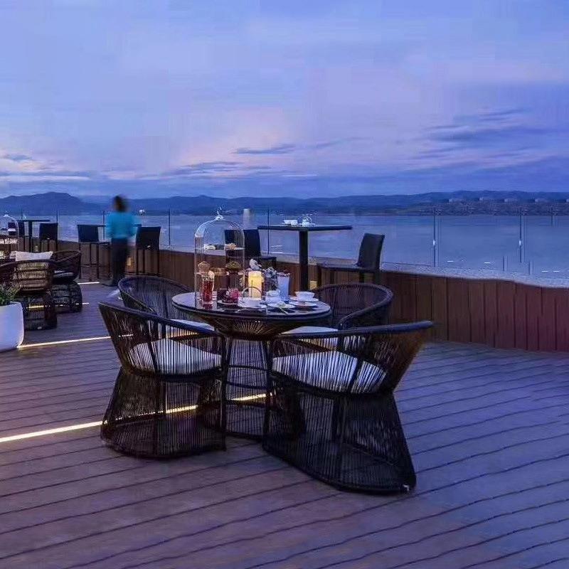 定制户外编桌椅合室米兰桌椅阳外家具台桌椅藤三件套庭院酒组店休