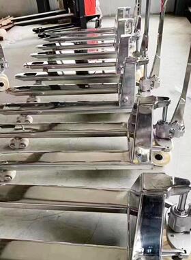 手 推托盘车4全不钢防腐地DL-DLB牛0推车半不锈锈钢手动液压叉车