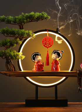 速发新中式装饰结用档物送新人闺蜜朋友实婚家居客厅高礼创意礼品