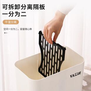 202新款厨房多层台面垃圾桶干湿分离大容量客厅卧室带盖子加大