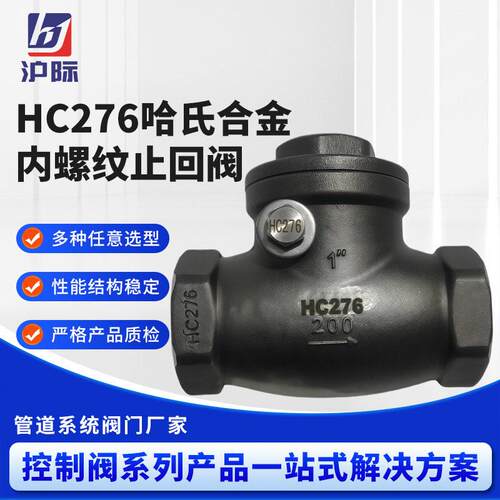 哈氏合内螺纹止回阀HC276哈氏合金材质内螺纹连接DN15-DN50