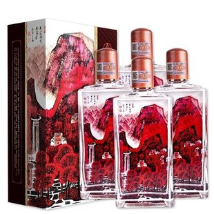 【送酒具】宜宾五粮总厂春夏秋冬万山红遍酒浓香型52度500mL*4瓶