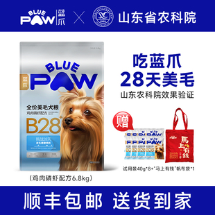 蓝爪 B28全价美毛犬粮约克夏西斯泰迪专用长肉幼成全阶段狗粮