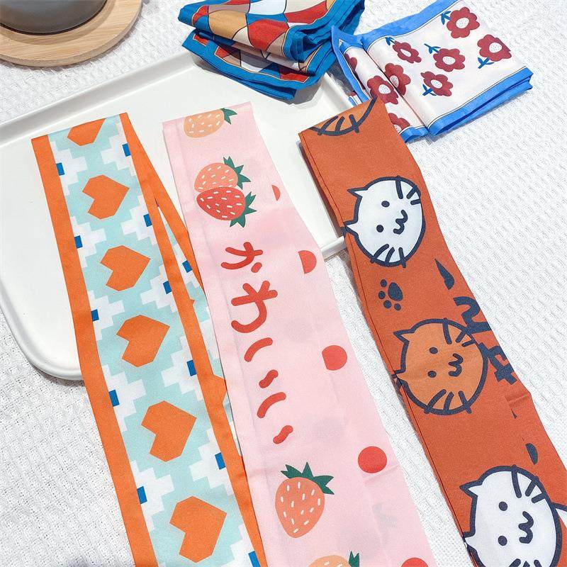 2021新款编发发带可爱发带绑头发丝巾甜美飘带韩式头饰网红发饰品