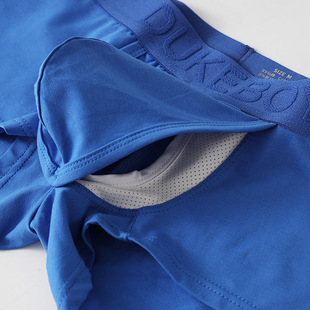 枪弹分离式男士内裤纯棉U凸显大囊袋男款太空舱透气侧开口短裤头