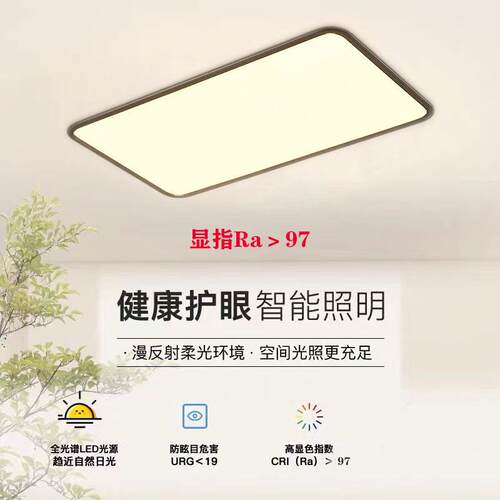 超薄吸顶灯led长方形客厅7灯全光谱眼XD-2022-护灯卧室灯高显Ra9