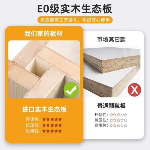 衣柜家用卧室现代简约轻奢奶油风白色实木法式玻璃门儿童衣橱