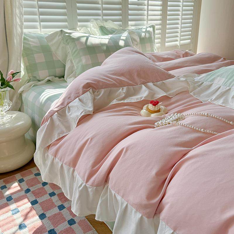 韩版花床上用四件罩套水洗棉四季通用被套床ZLU裙床笠床品单三件,机械设备,其他机械设备,淘宝优惠券,粉丝福利购,淘宝优惠卷