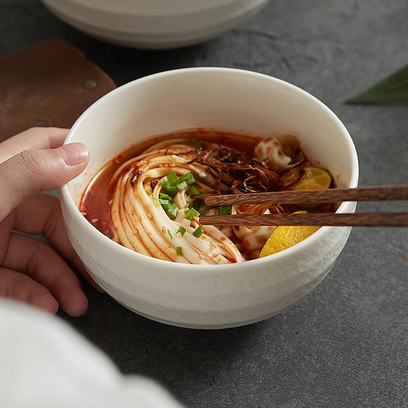 白瓷釉下彩碗4寸碗饭家用米饭个感吃饭碗单5寸饭碗GCYSN